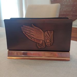 Vintage Copper craft guild napkin holder